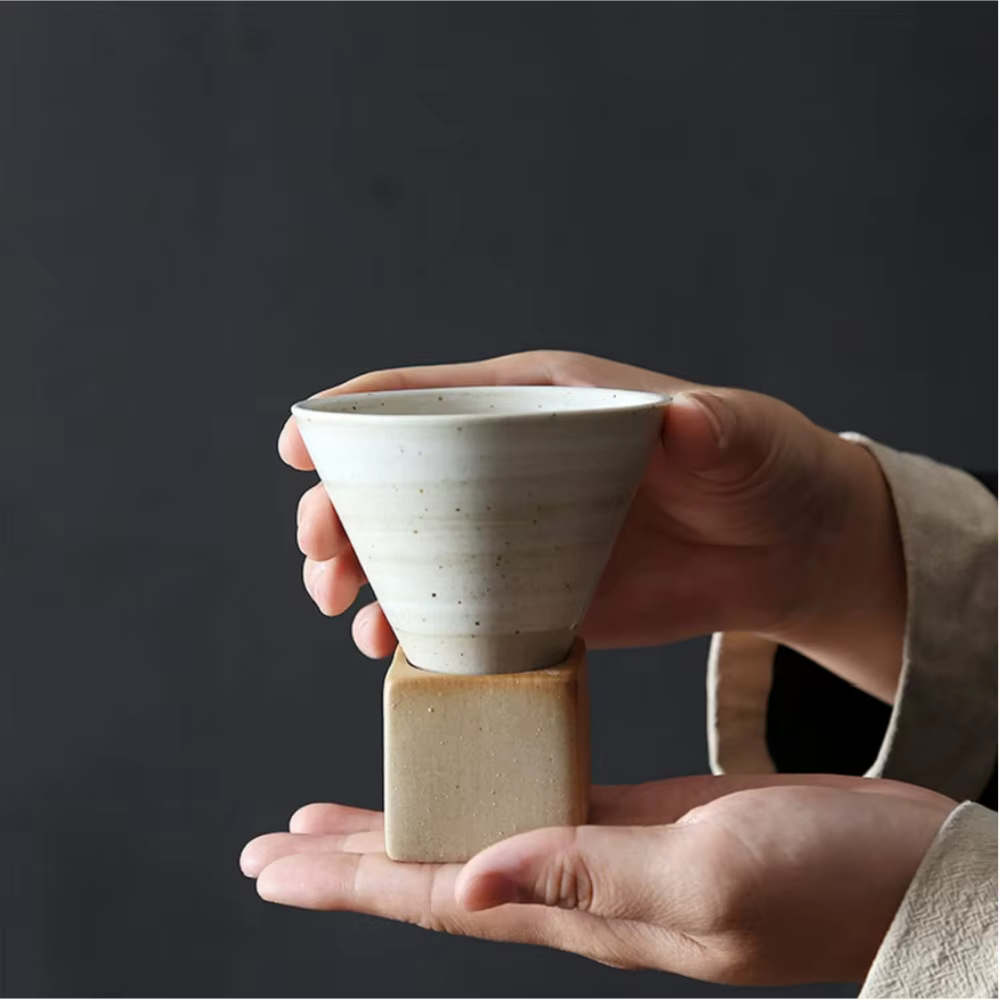 Tasses à café en poterie grossière de 100ml