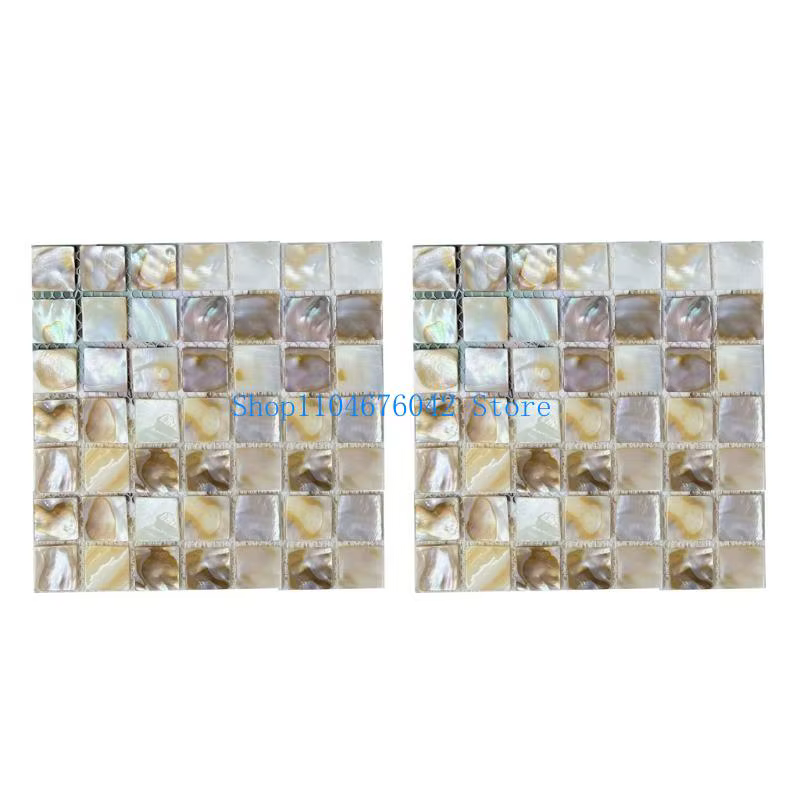 Sous-verres carrés en coquille conque naturelle