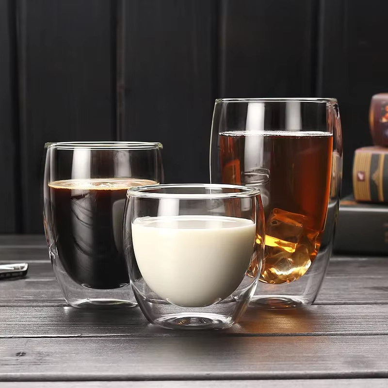 Tasse en verre isolée à Double paroi