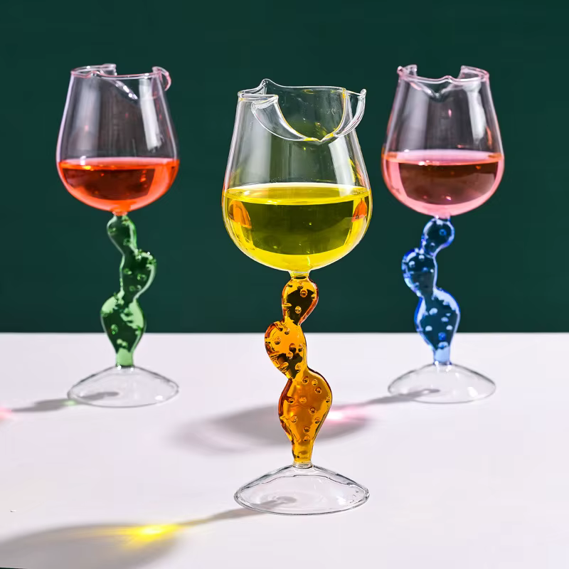 Verre à vin Rose créatif