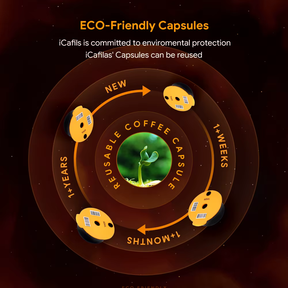 Capsule de café rechargeable icafilas 60/180/200/220ML pour Machine Bosch Tassimo