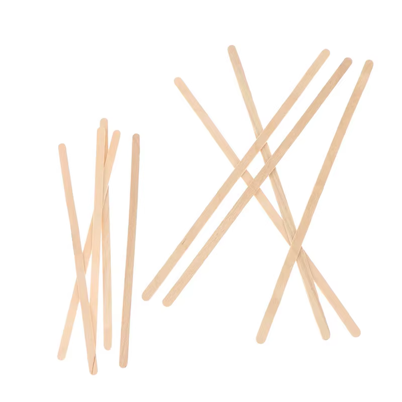 Bâtonnets de café jetables en bois