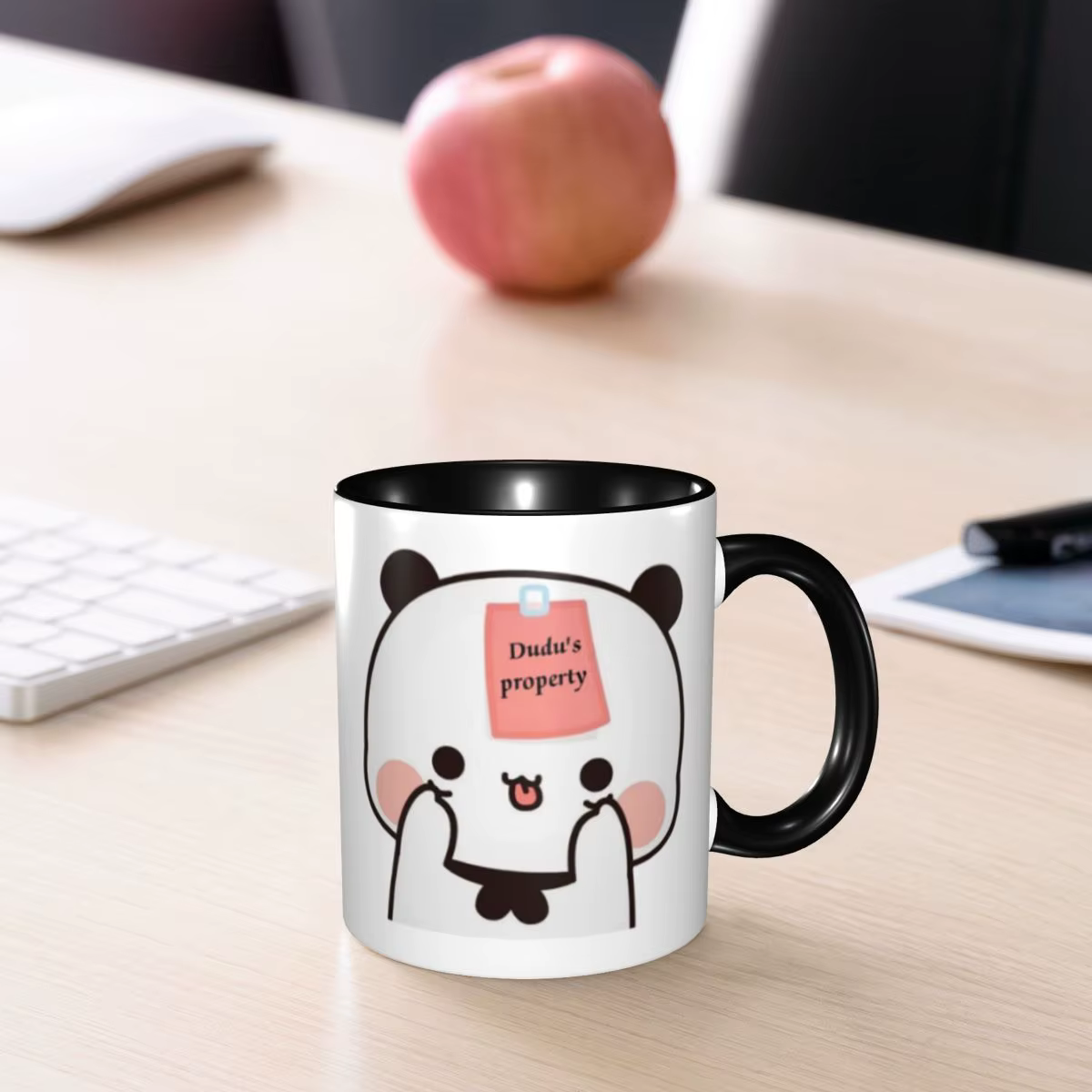 Bubu Dudu Panda et Brownie ours Couple tasses à café bricolage tasse en céramique personnalisée cadeau créatif