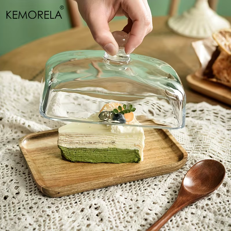 Assiette en bois pour gâteaux et desserts
