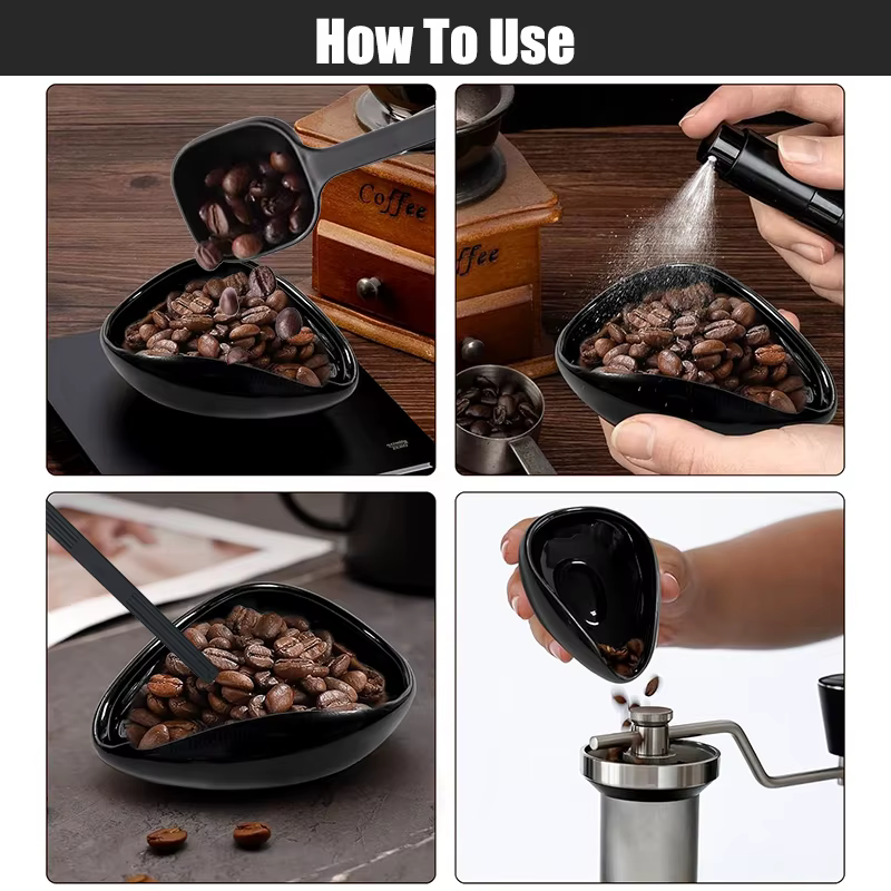 FLYMUYU Ensemble de tasses et cuillères doseurs de grains de café