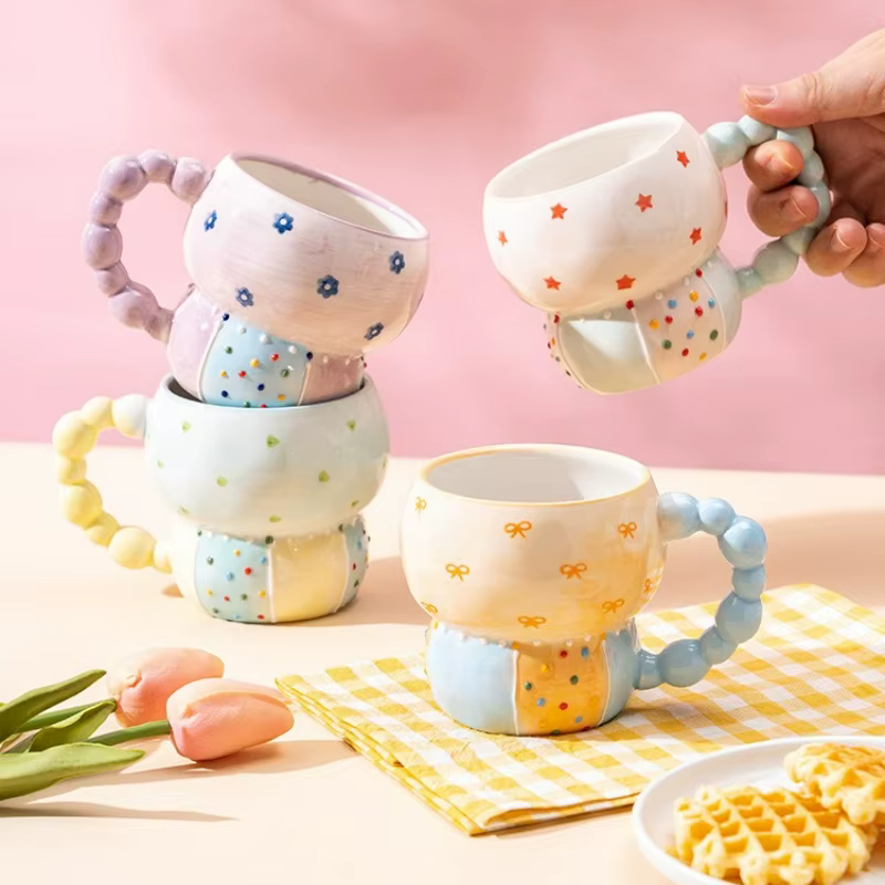 Tasse à café créative en céramique couleur