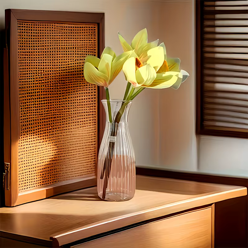 6 petits vases transparents modernes - pour décorer les tables de mariage et les salles à manger