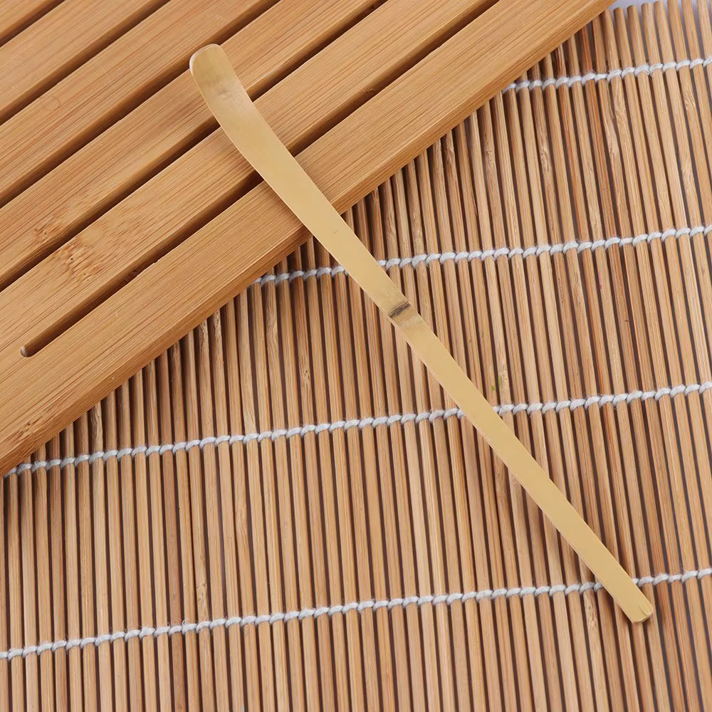 Spatule à thé en bois de bambou noir