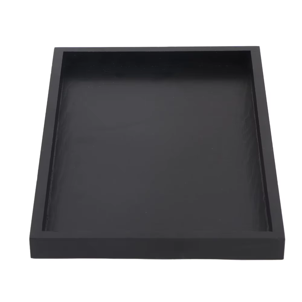 Plateau à collation en bois noir