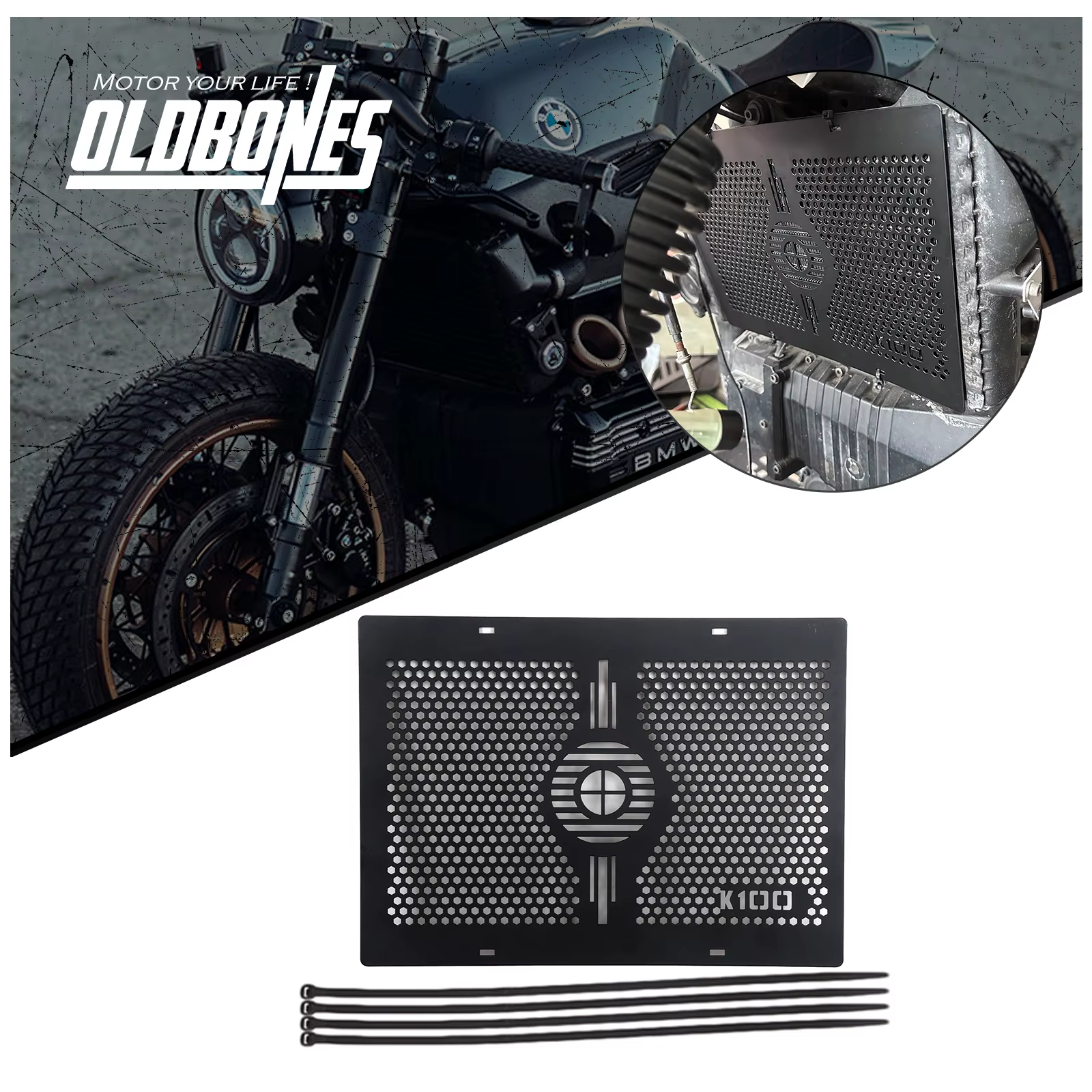 Protecteur de refroidisseur d'huile de calandre pour moto, couvercle de protection de calandre, accessoires de moto, série 73Inboulon K, BMW K75, K100