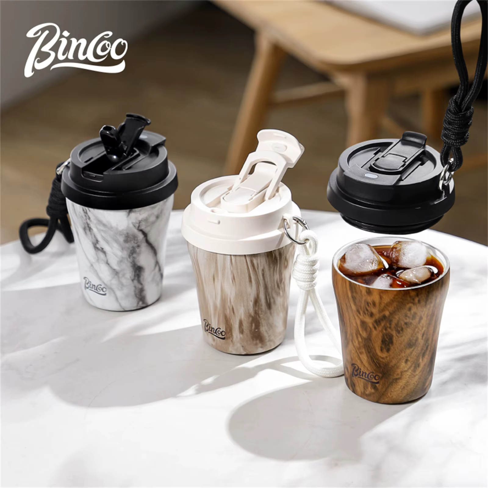 Bincoo-Tasse isotherme portable en acier inoxydable 500