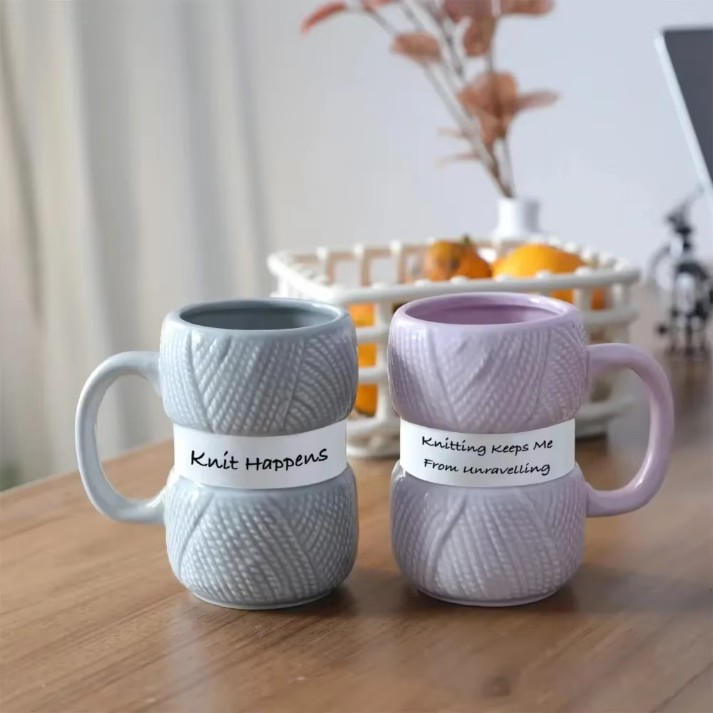 Tasse à café en céramique de Style tricot chaud