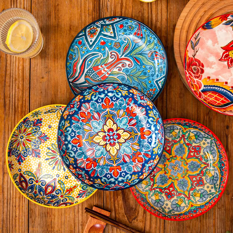 Assiette en céramique de Style bohème