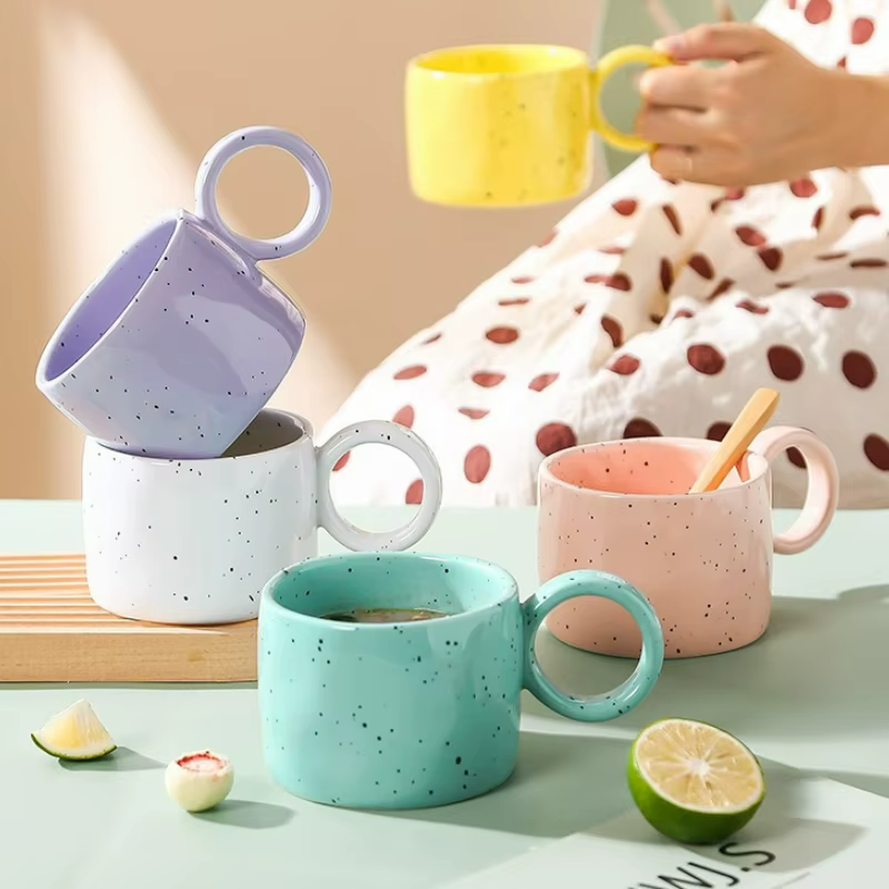 Mug à café en céramique créatif de style coréen avec poignée