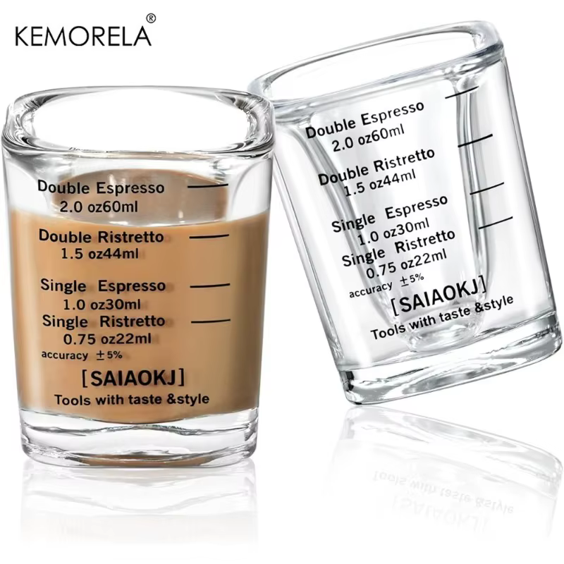 Tasses à mesurer en verre pour café expresso