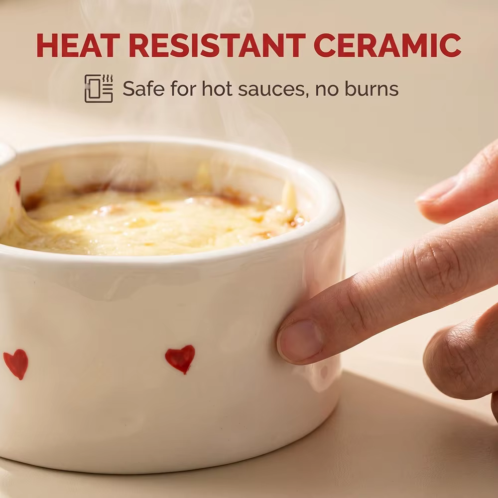 Bol à sauce en céramique à double compartiment