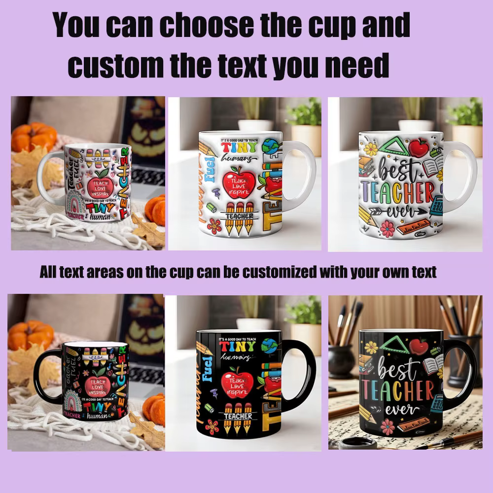 Tasse d'enseignant avec citation personnalisée