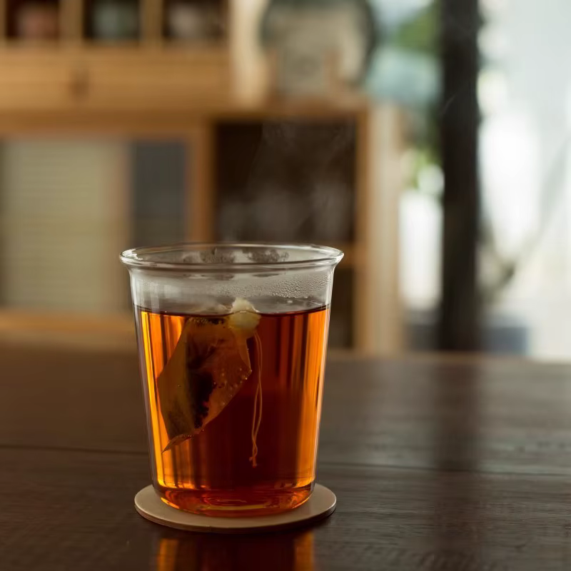 Verre café bouclé Latte tasse Transparent lait jus