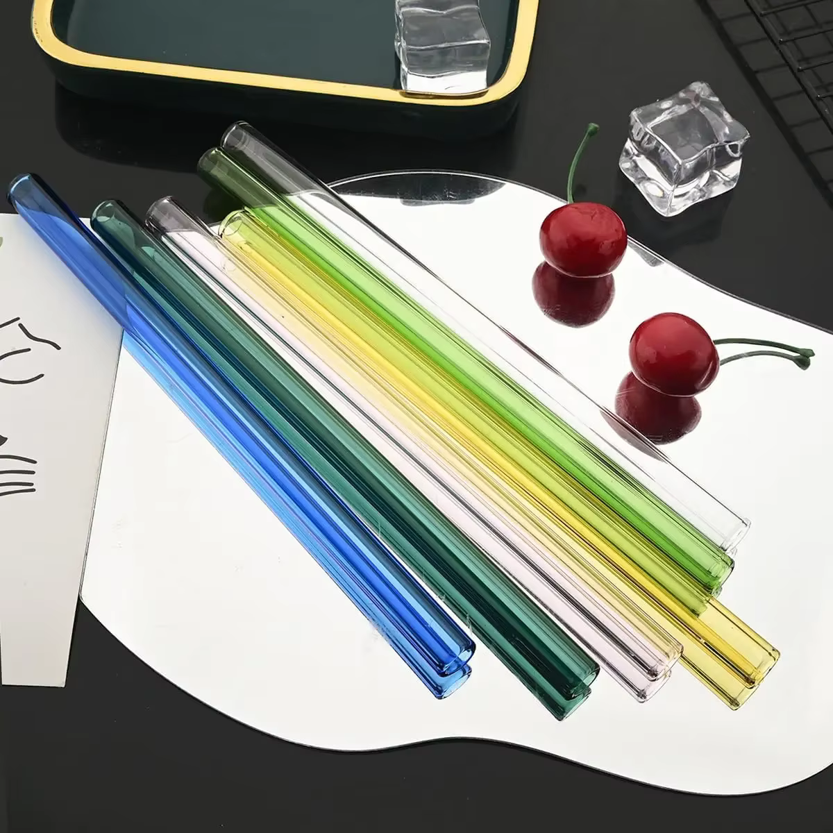 Pailles en verre à haute teneur en borosilicate