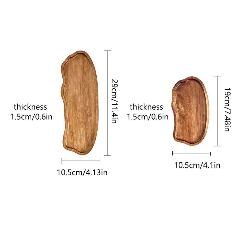 Bois décoratif pain Snack gâteau plat alimentaire plateaux vaisselle Style japonais