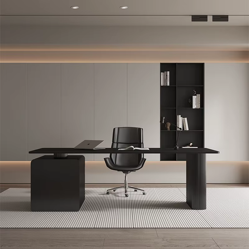 Bureau d'ordinateur moderne, de jeu, de réception et de travail, avec tiroir, de luxe, décoratif, mobilier de salon