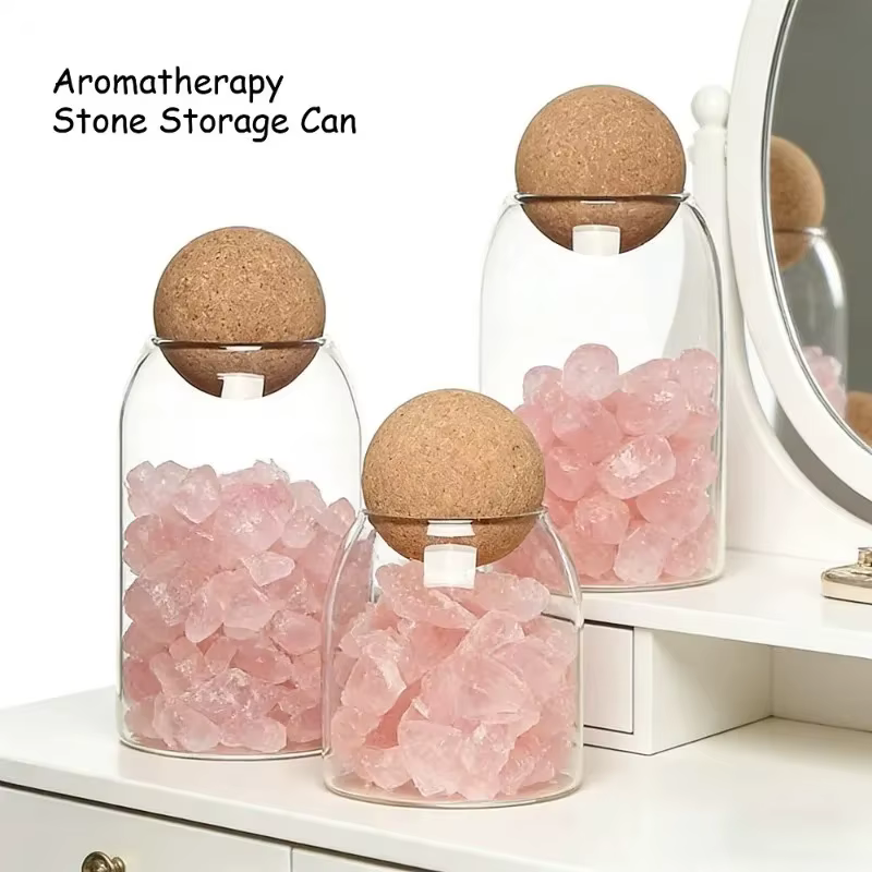 Pot de rangement en verre