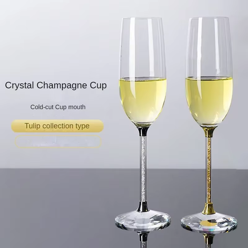 Ensemble de tasses à Champagne en cristal de diamant européen