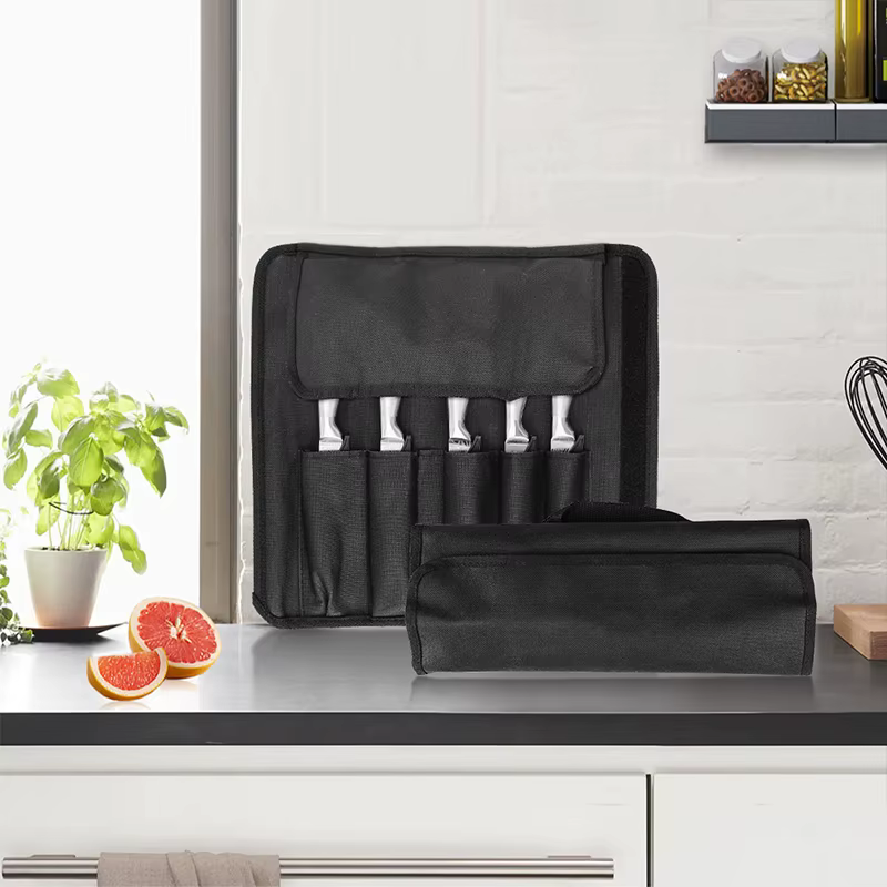 Sac à couteaux de Chef Portable multifonctionnel noir