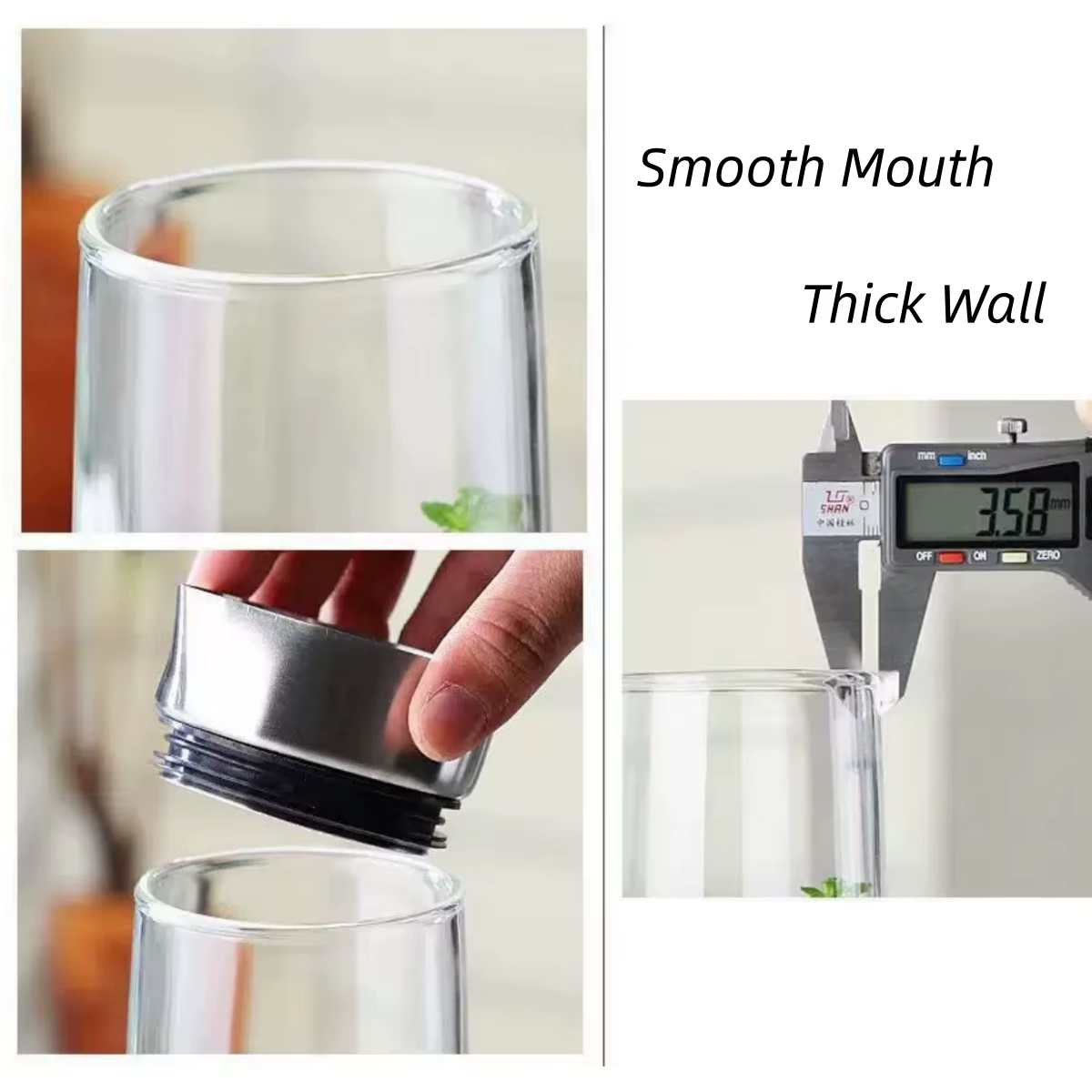 Carafe en verre avec couvercle