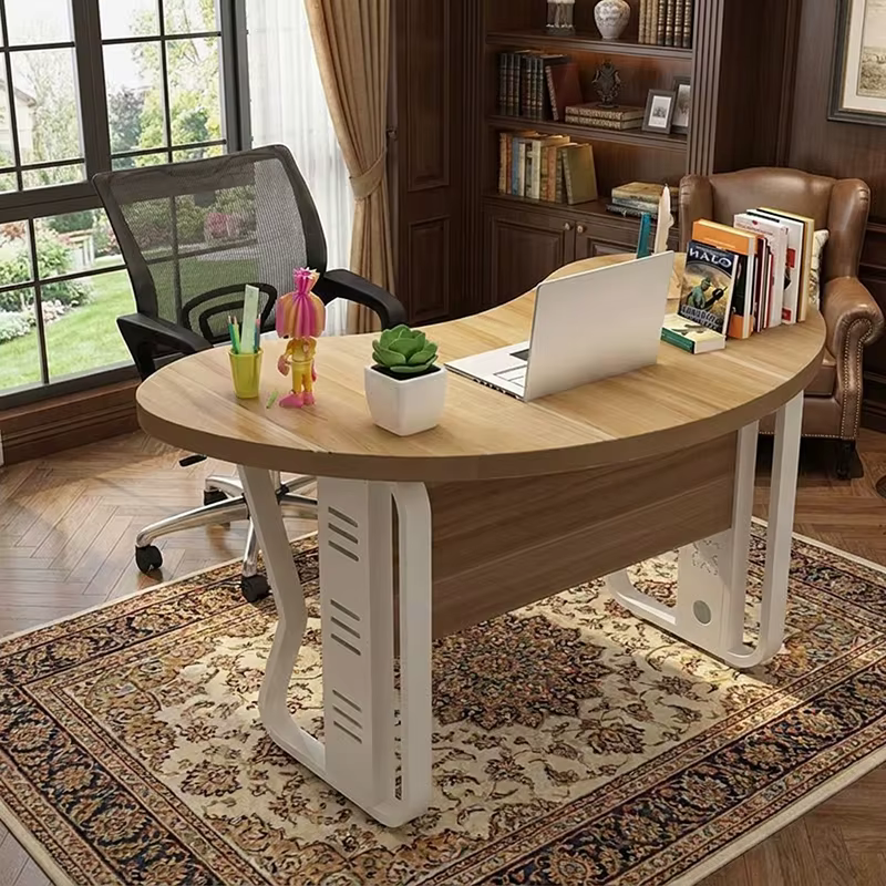 Bureaux et postes de travail incurvés modernes et minimalistes pour la maison, table d'étude pour étudiants, bureau d'ordinateur ergonomique pour le mobilier de bureau
