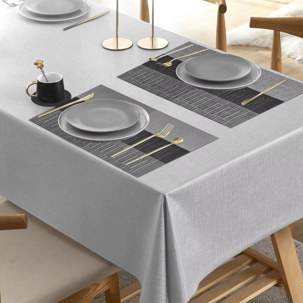 Ensemble de 6 sets de table élégants avec dessous de verre