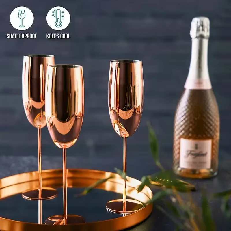 Nouvelles verres à vin en acier inoxydable