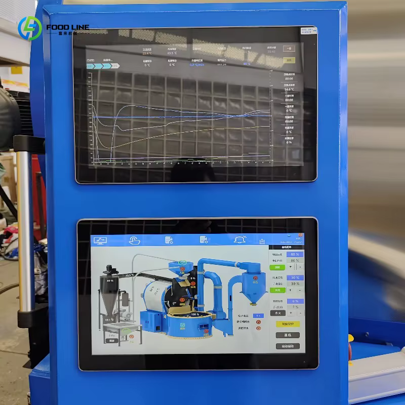 Ligne de production de café industrielle personnalisée, gamme complète de machines à torréfier le café de 60 kg à 360 kg