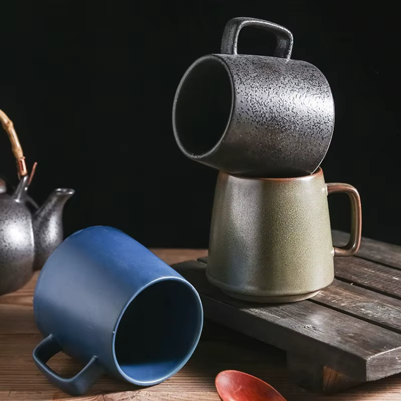 Tasse en céramique rétro créative japonaise de 350mL