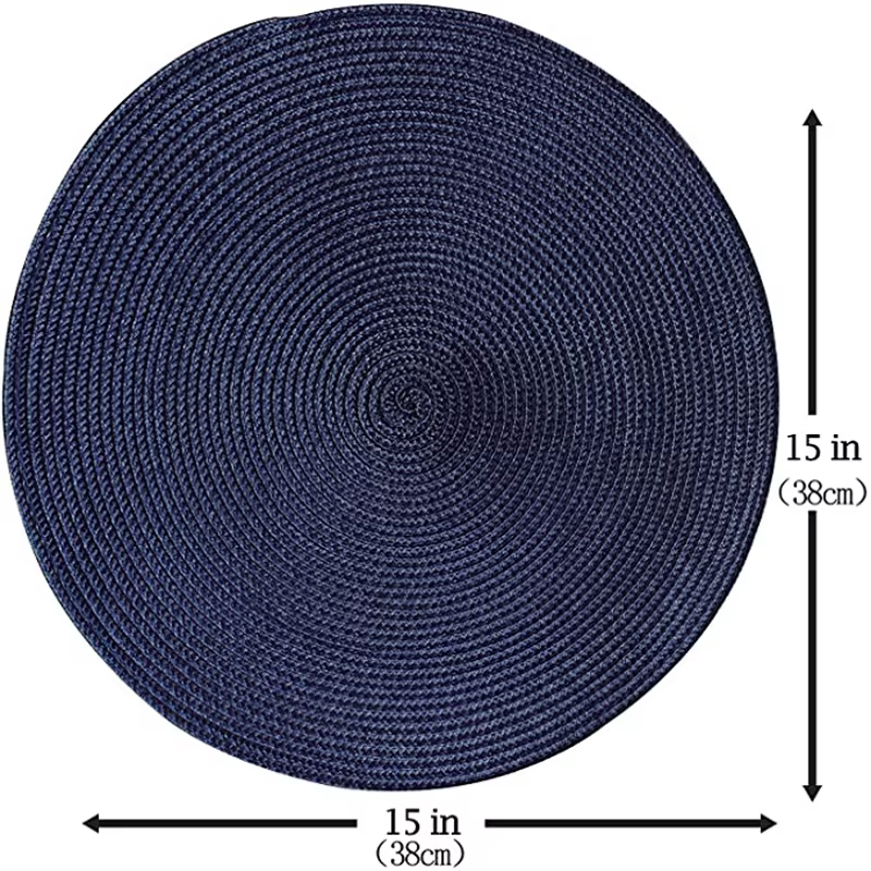 1/4/10 pièces napperon rouge de noël 15 pouces rond tressé cadeau napperons tapis de Table pour Tables de cuisine tissé antidérapant napperons