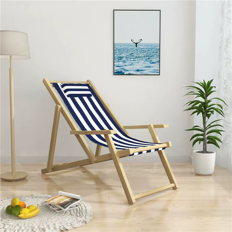 Housses de siège en toile imperméables pour chaise de plage, housse de remplacement pour chaise longue pliante, accessoires pour cour et maison