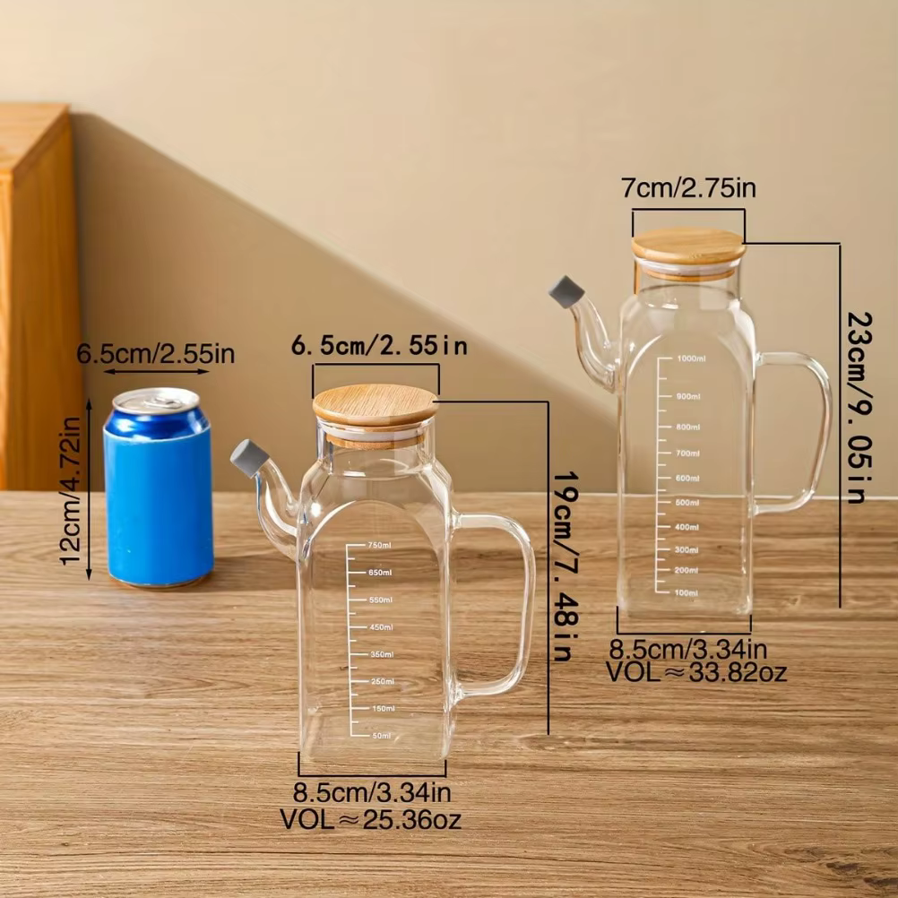Pot à huile en verre de 1000ml