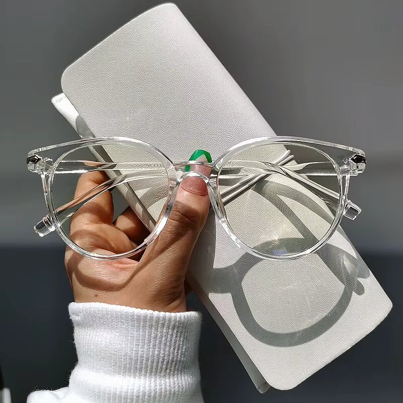Lunettes d'ordinateur transparentes, monture ronde pour femmes et hommes, lunettes de blocage, lunettes optiques, 2024