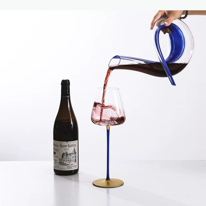 Carafe en verre artistique faite à la main, séparateur de vin, récipient à vin pour bar, dispositif de désaération rapide, pot à vin domestique, accessoires de bar, bouteille de vin