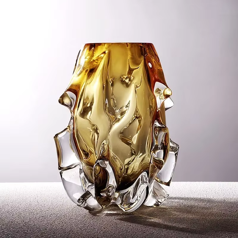 Vase d'art en verre de cristal de haute qualité