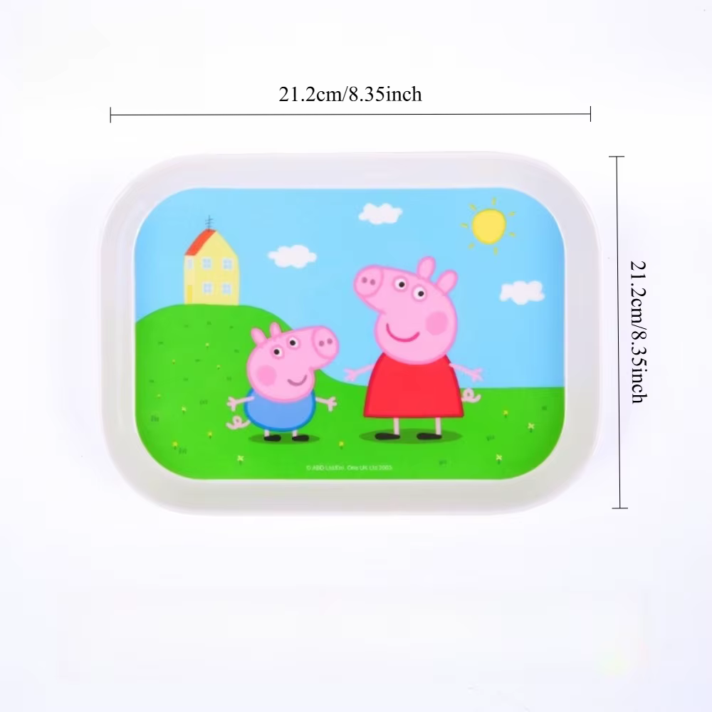 Assiette rectangulaire mignonne de dessin animé