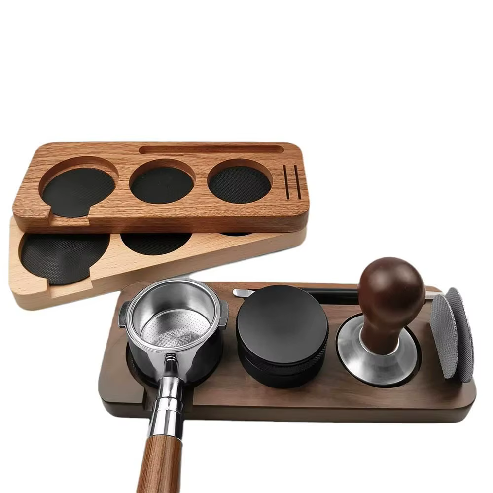 Station de bourrage de café en bois 51/58mm