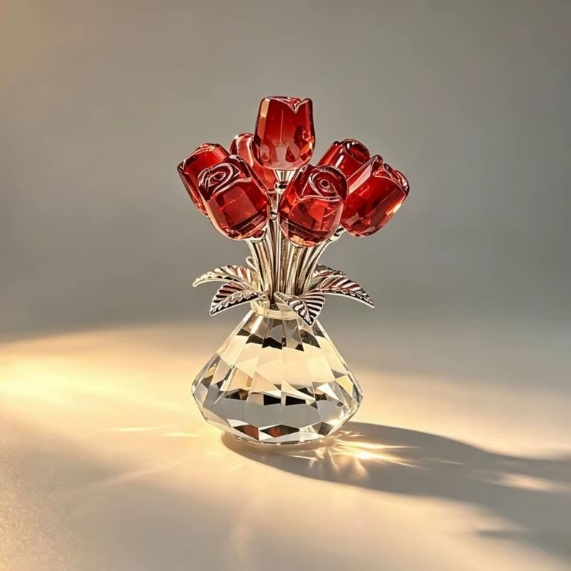 Figurines roses en colorées