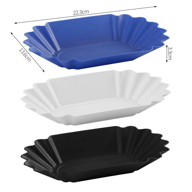 Plateau ovale en plastique pour grains de café