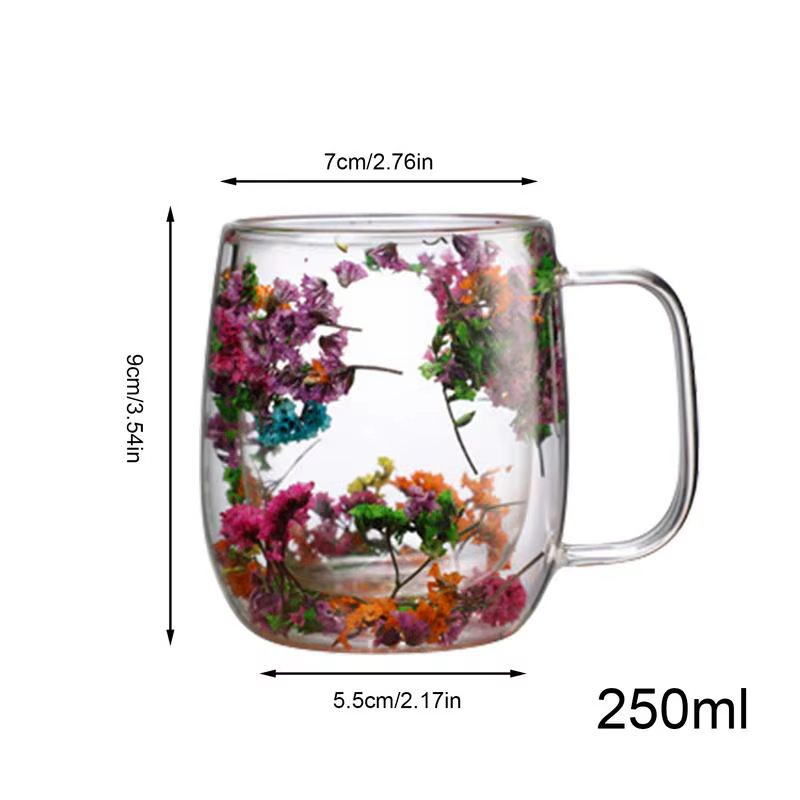 Tasses en verre à double paroi