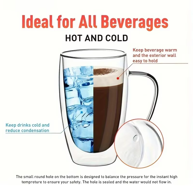 Verres à café doubles 80-450ML