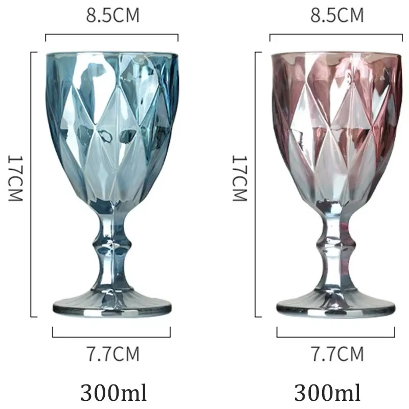 Verres à vin en verre sculpté