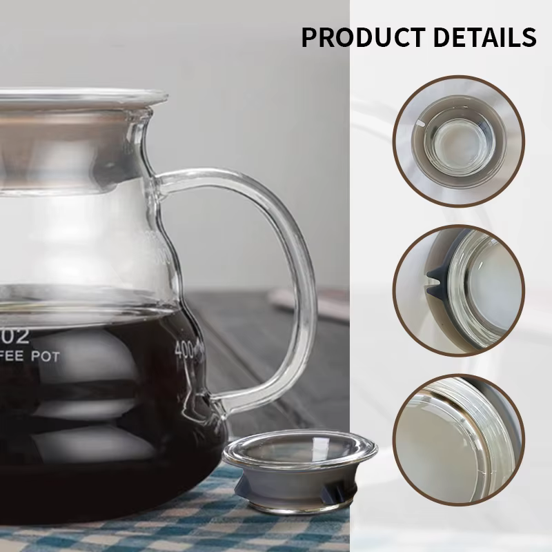Couvercle de cafetière en verre en forme de nuage