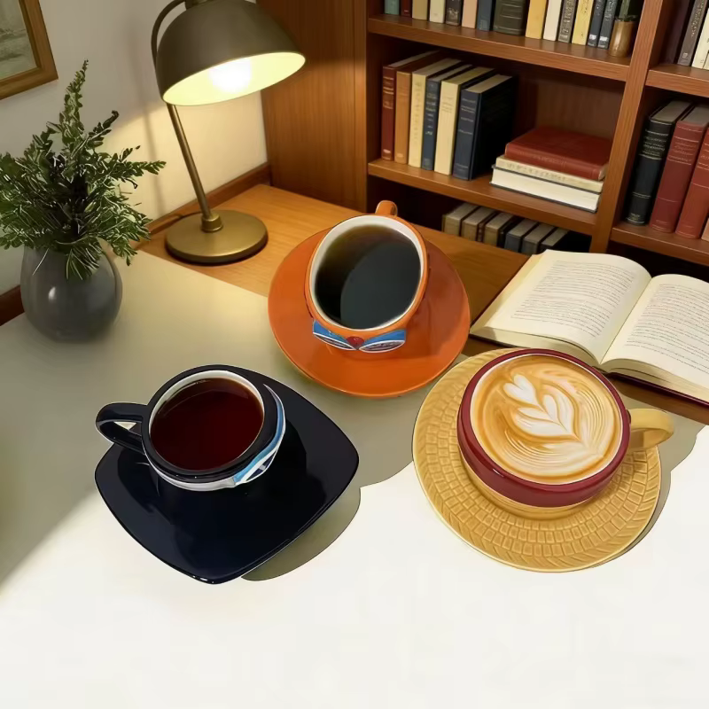 Tasse à café Anime créative en forme de chapeau des trois frères