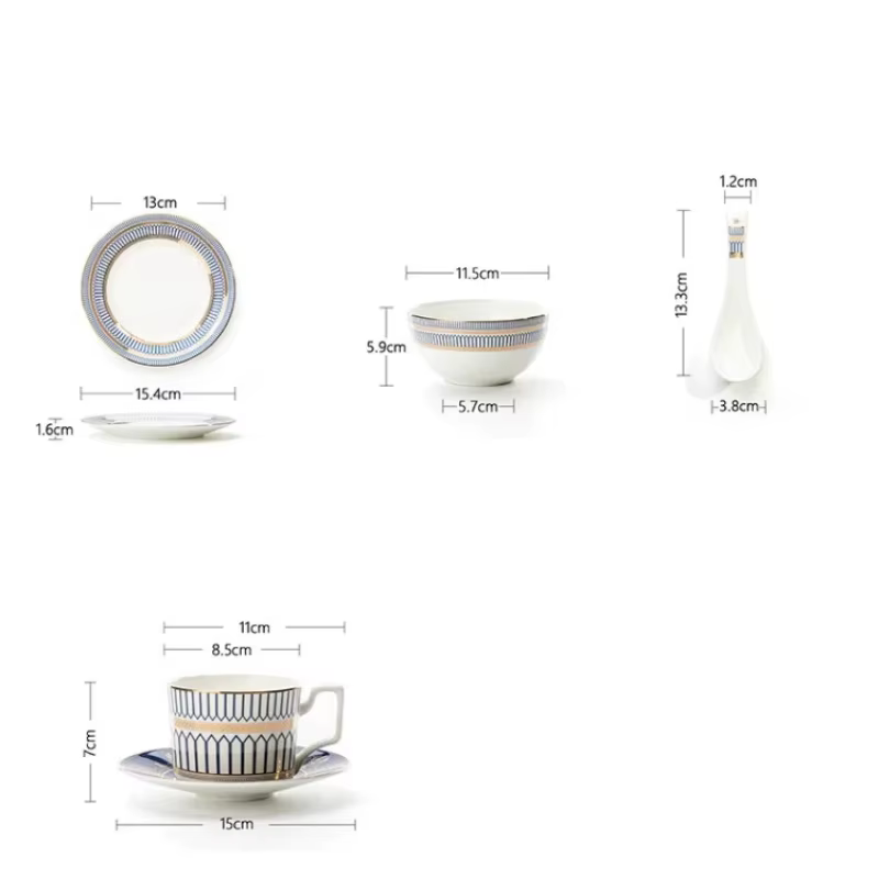 Assiettes de luxe en porcelaine fine